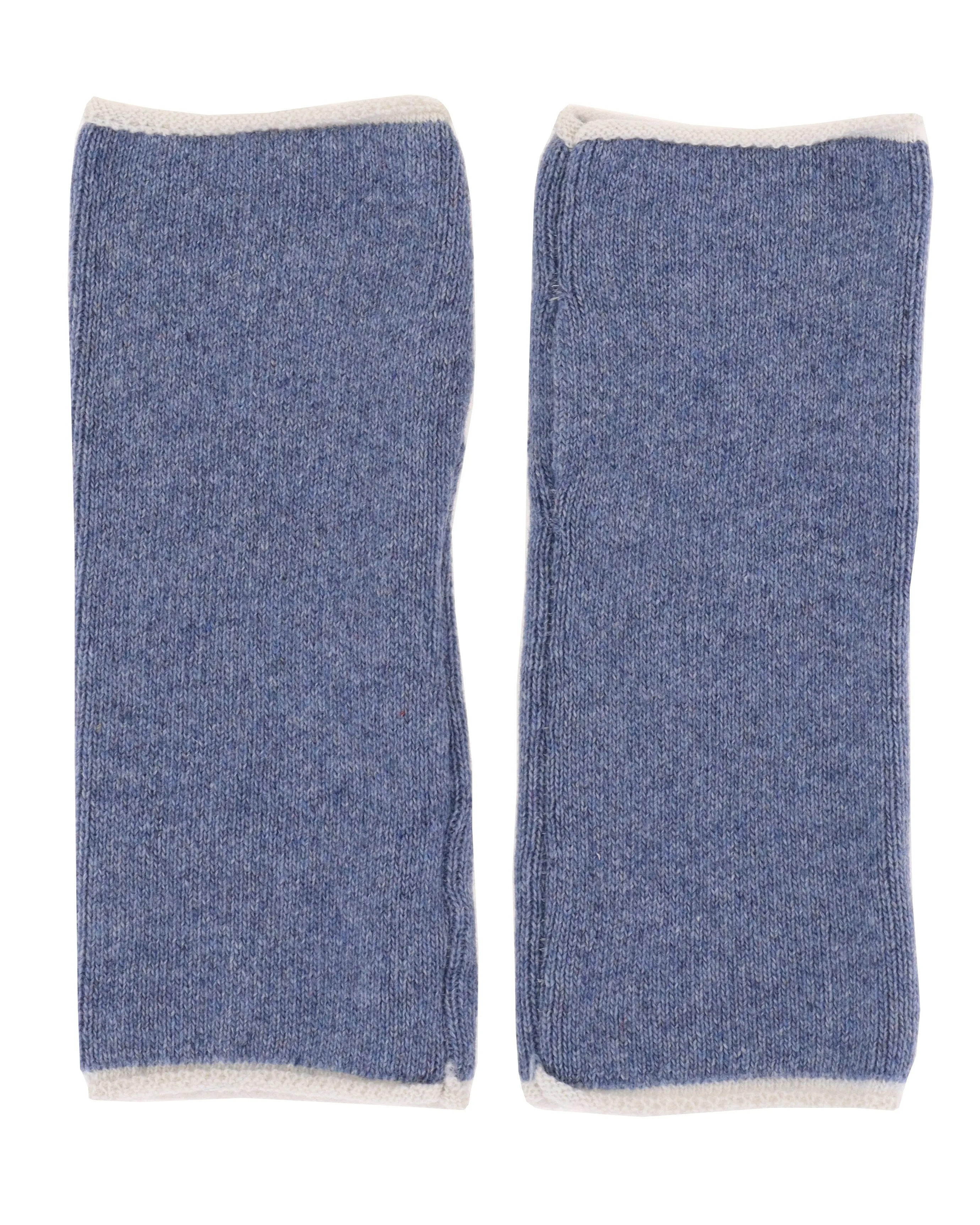 Cashmere Blend Contrast Edge Wrist Warmers