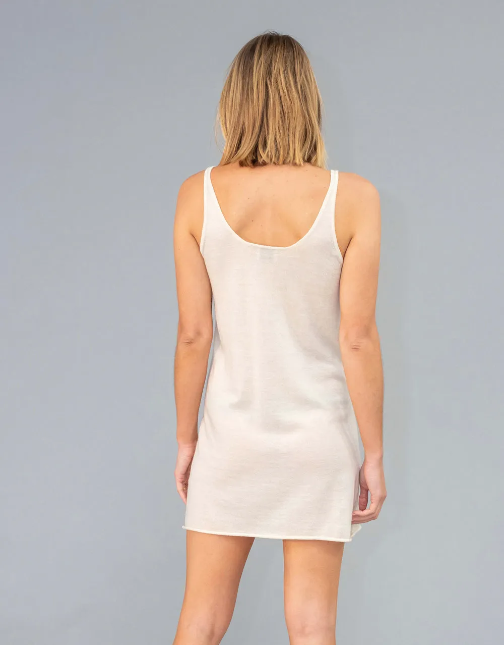 Cashmere Slip Dress in Ivory