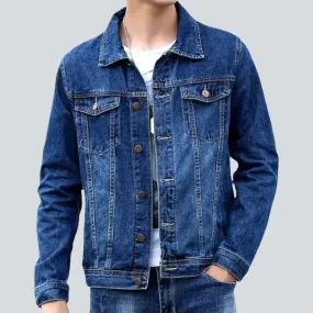 Casual trucker men's denim jacket