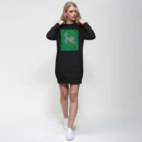 Cat Illustration Premium Adult Hoodie Dress