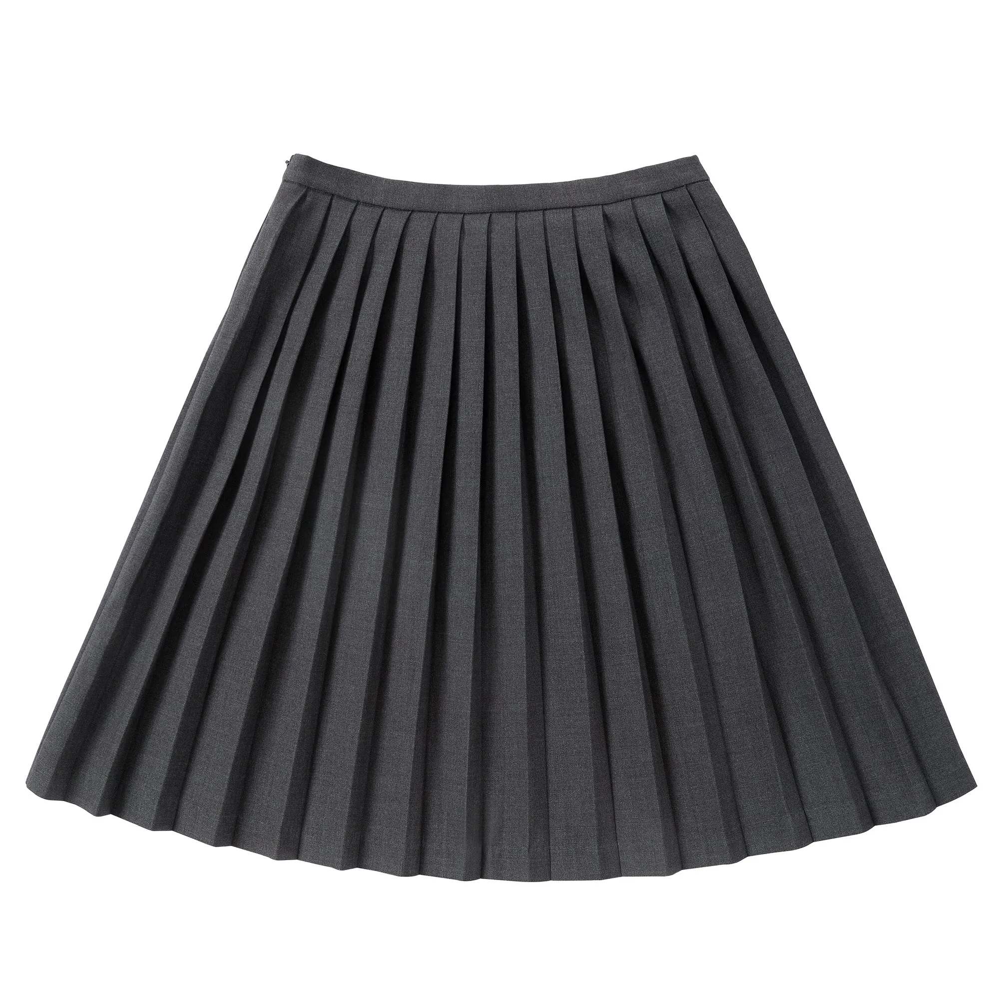 Charcoal Pleated Skirt