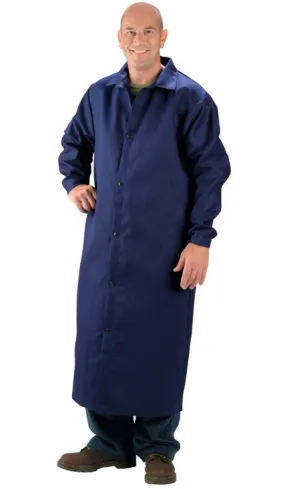 Chicago Protective Apparel Coat 50” Navy Blue Nomex IIIA 6 oz 603-NMX-6-N | No Sales Tax