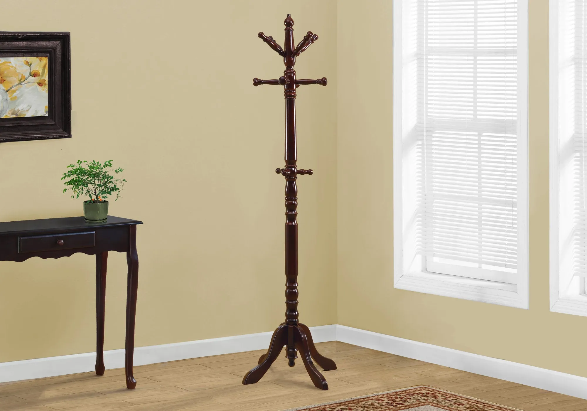 Coat Rack - 73"H / Cherry Wood Traditional Style