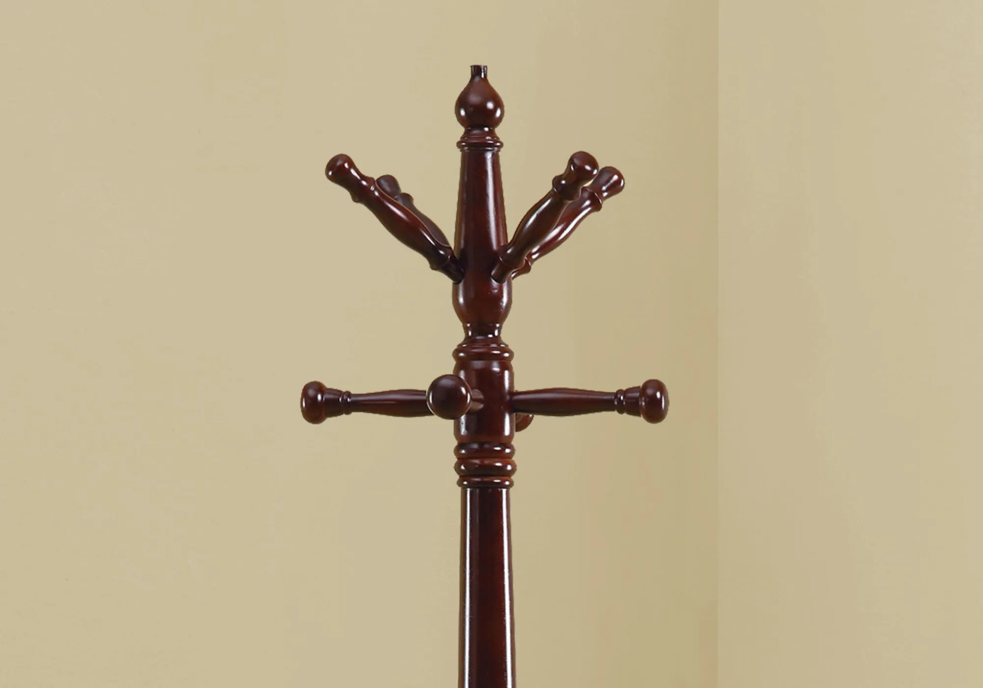 Coat Rack - 73"H / Cherry Wood Traditional Style