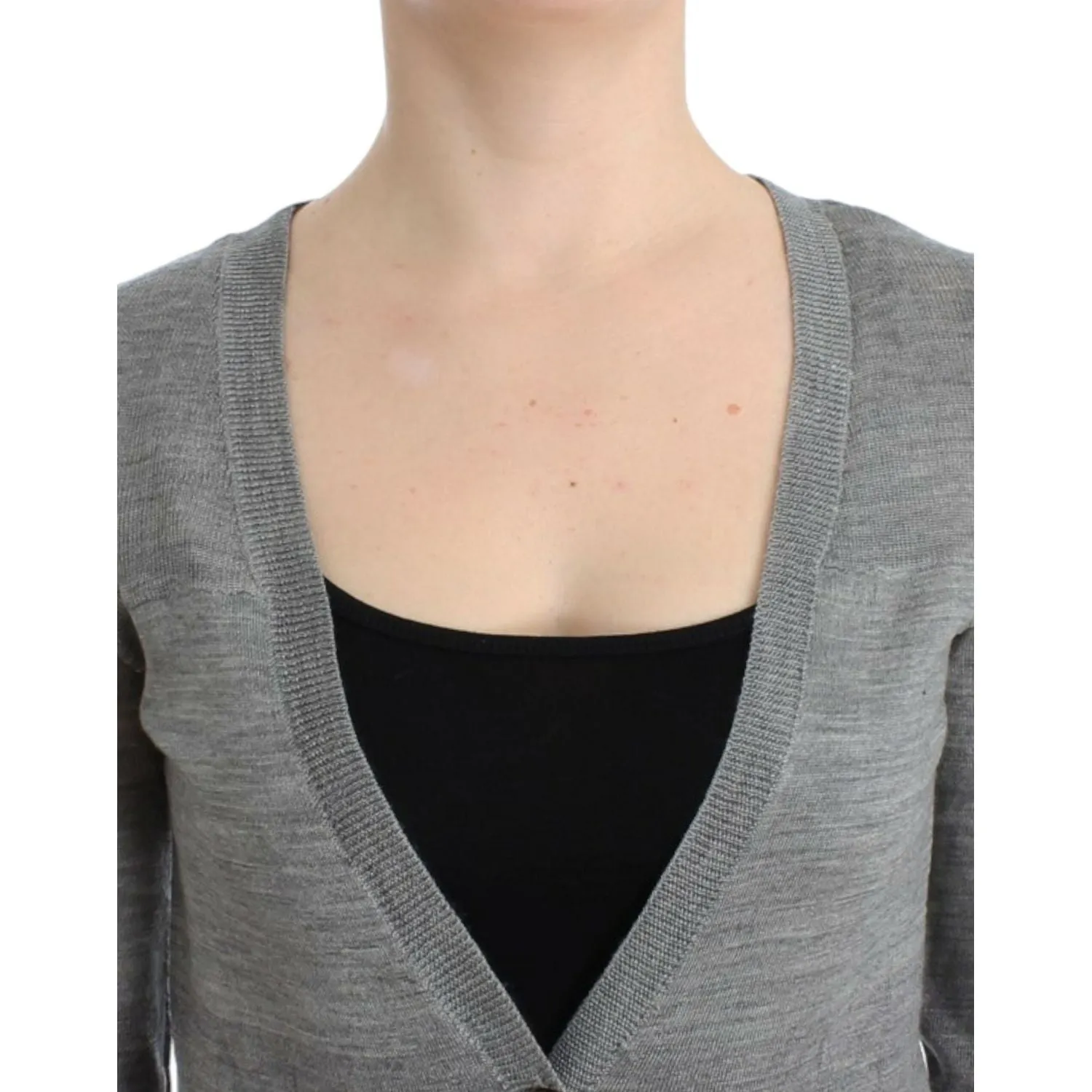 Costume National Chic Gray Lightweight Cardigan