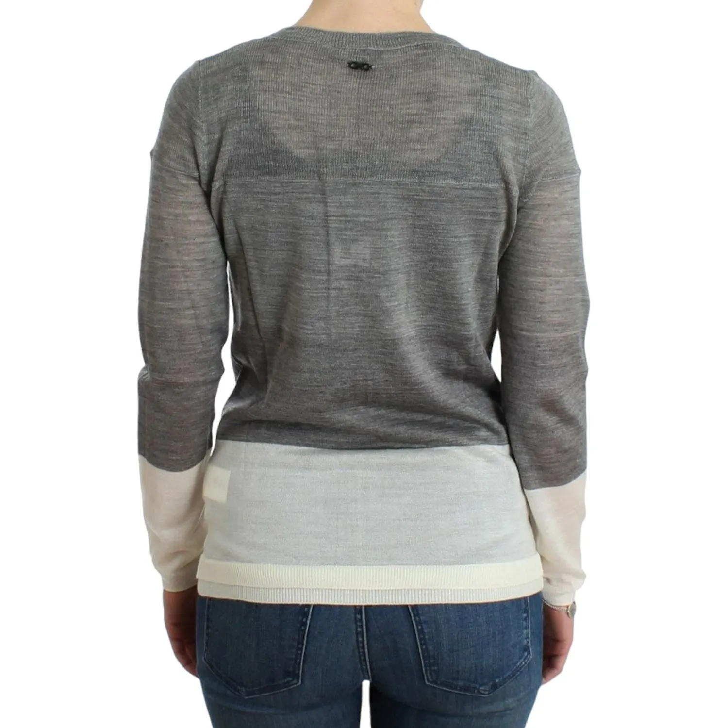 Costume National Chic Gray Lightweight Cardigan