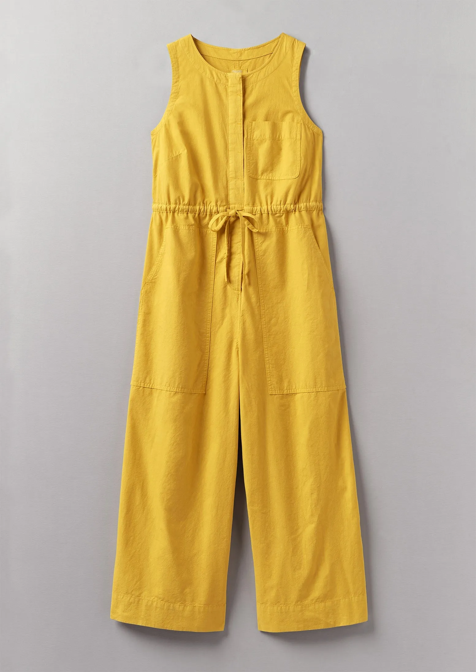 Cotton Linen Wide Leg Jumpsuit | Marigold