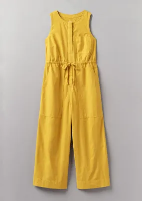 Cotton Linen Wide Leg Jumpsuit | Marigold