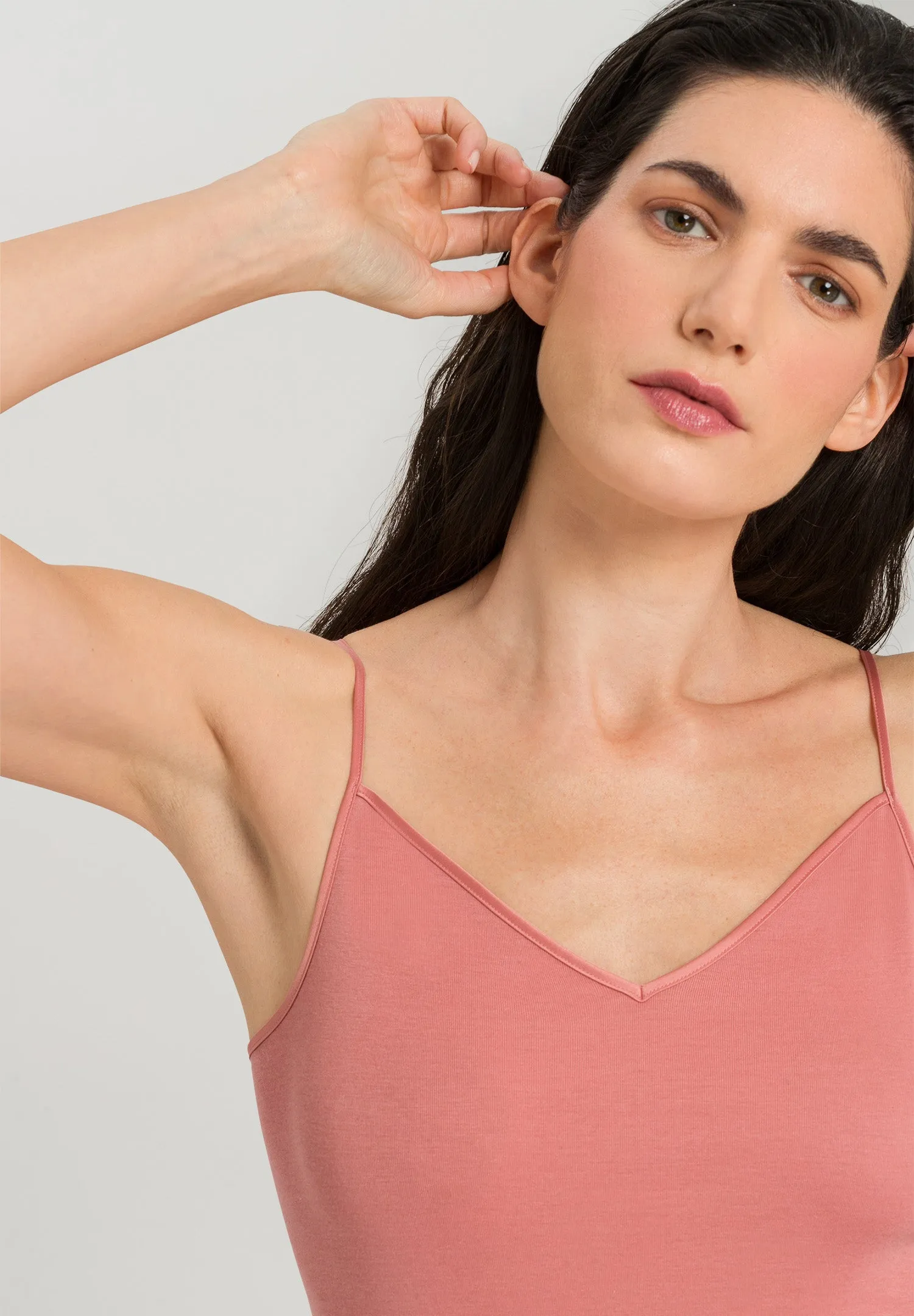 Cotton Seamless Cotton V-Neck Camisole | Sweet Pepper 71601-2408