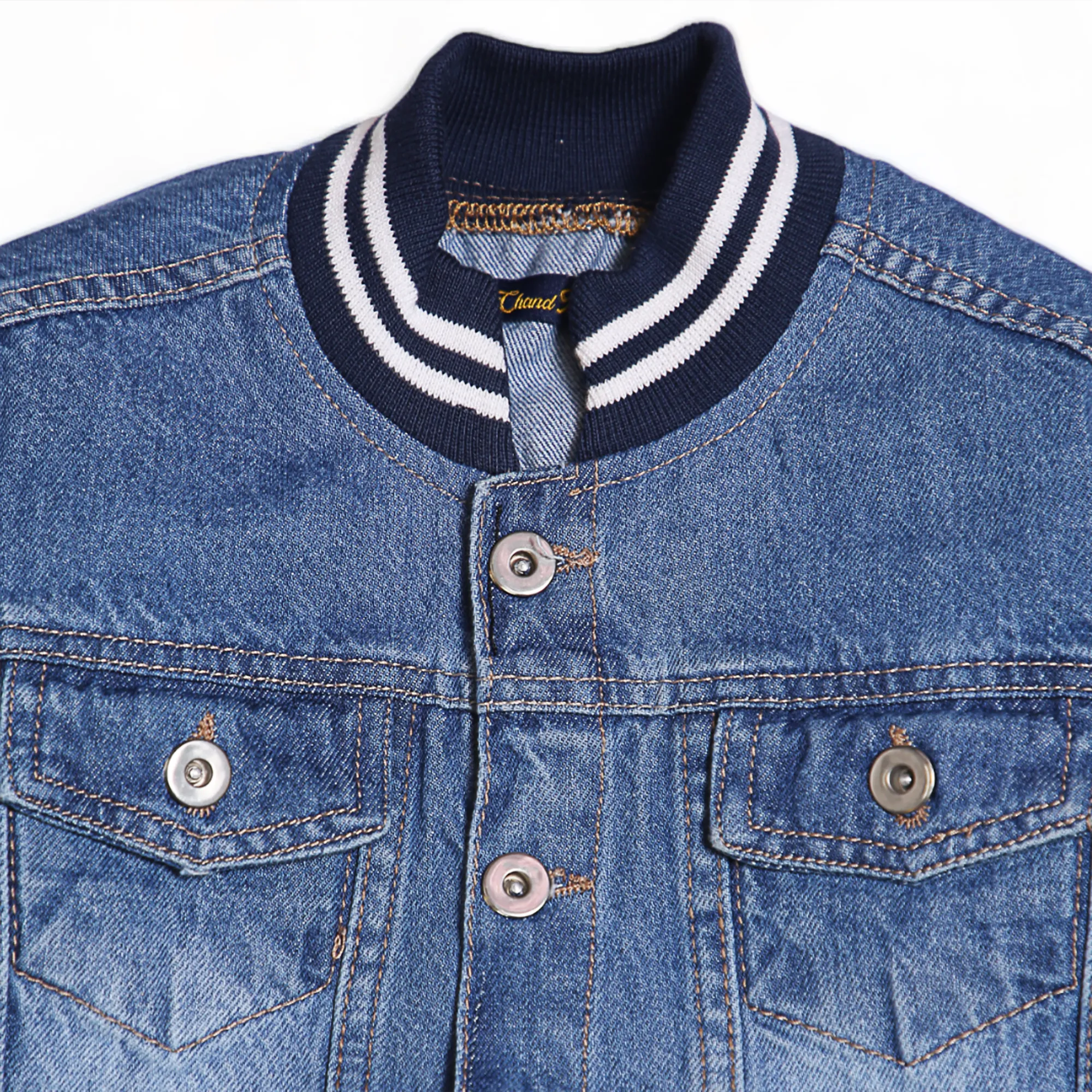 DENIM JACKET W/RIB