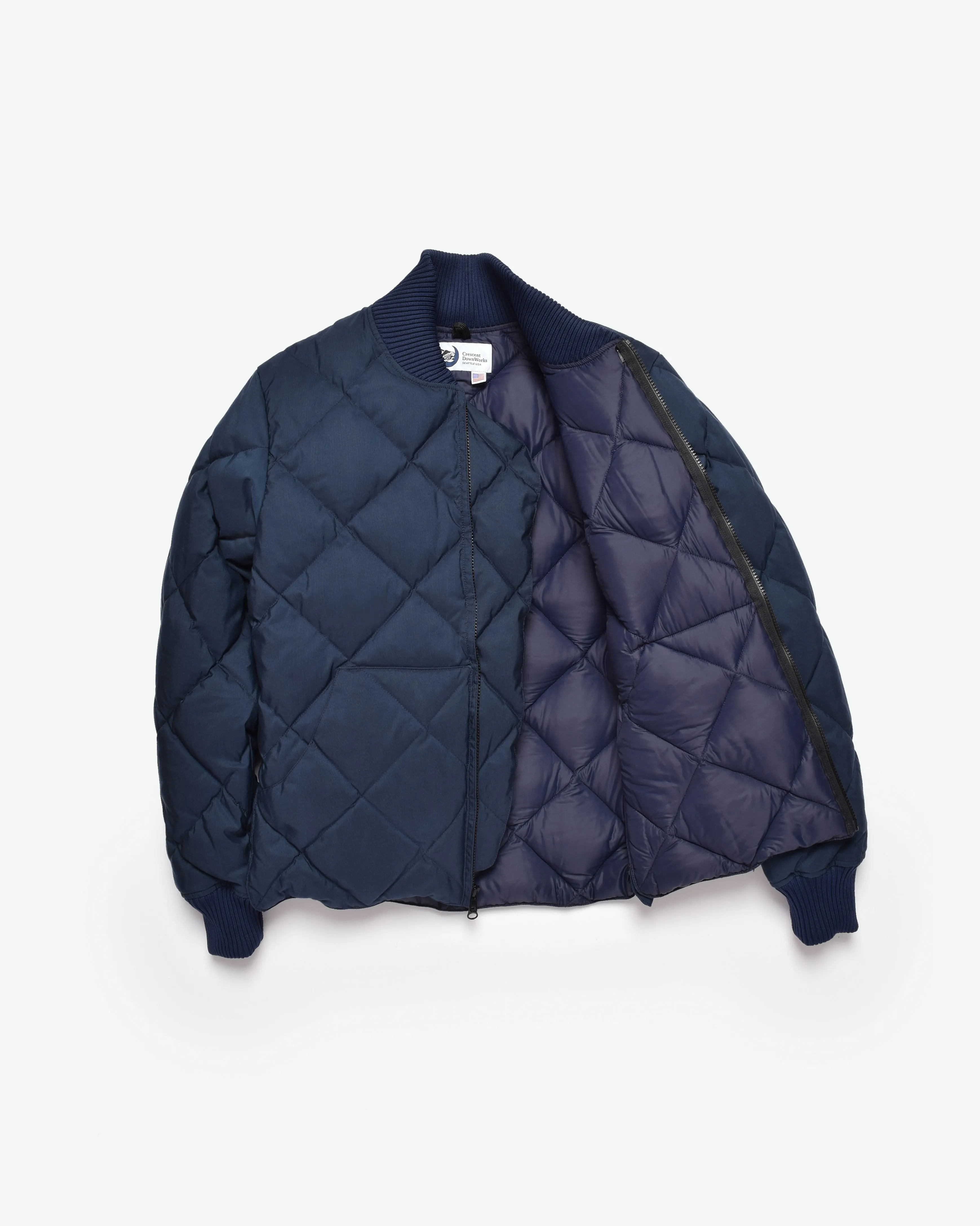 Diagonal Quilt Sweater - Navy (Final Sale)