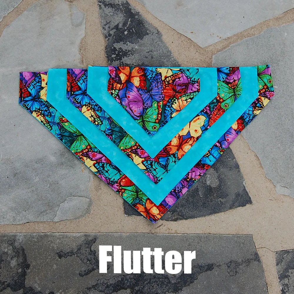 Dog Scarf - Flutter/Turquoise