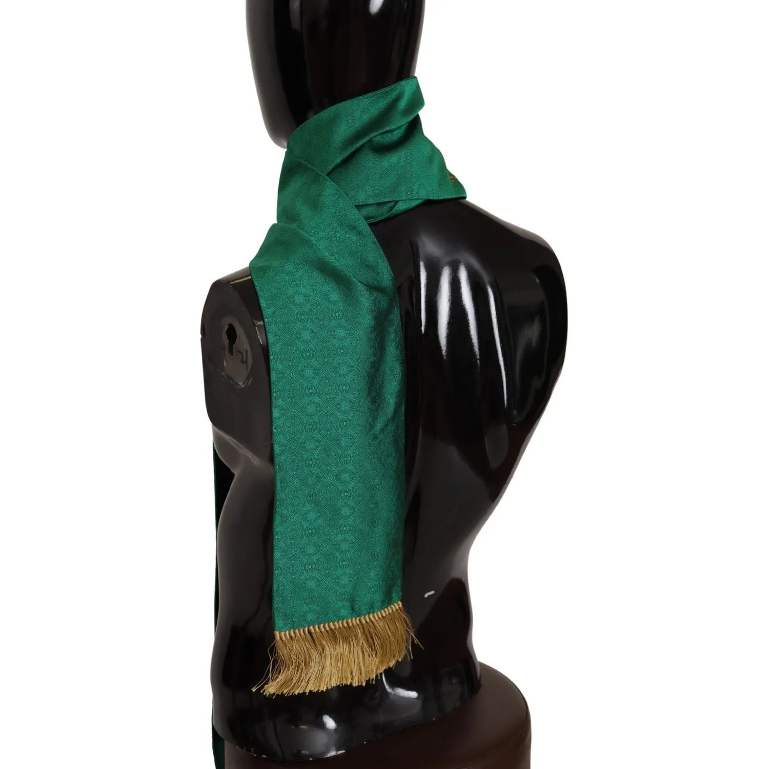 Dolce & Gabbana Elegant Green Silk Blend Men's Scarf