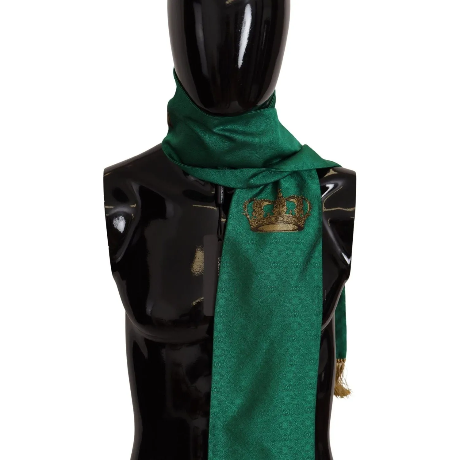 Dolce & Gabbana Elegant Green Silk Blend Men's Scarf