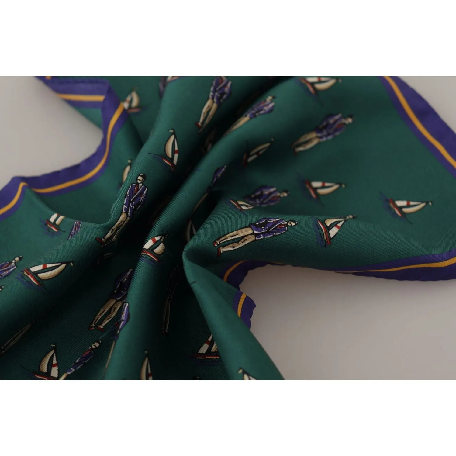 Dolce & Gabbana Elegant Green Silk Men's Square Scarf