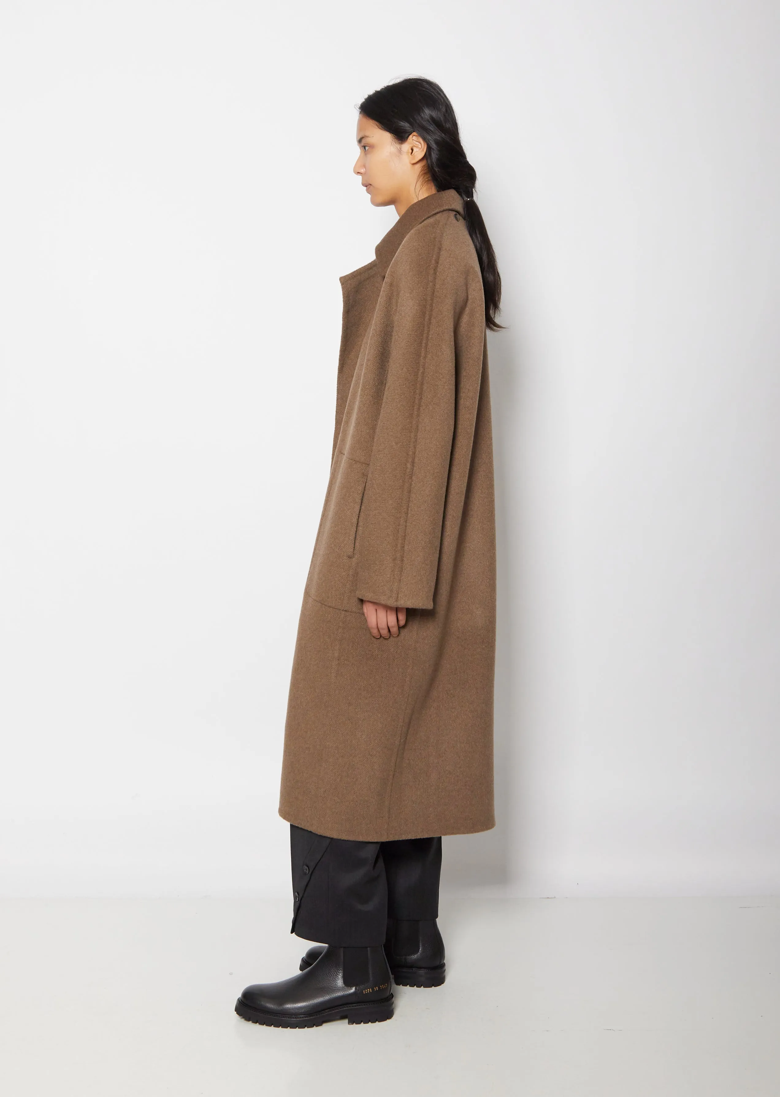 Double-Face Yak Coat — Brown