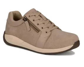 Drew Tally Women's Laces 2 Zippers Shoe In Taupe Combo