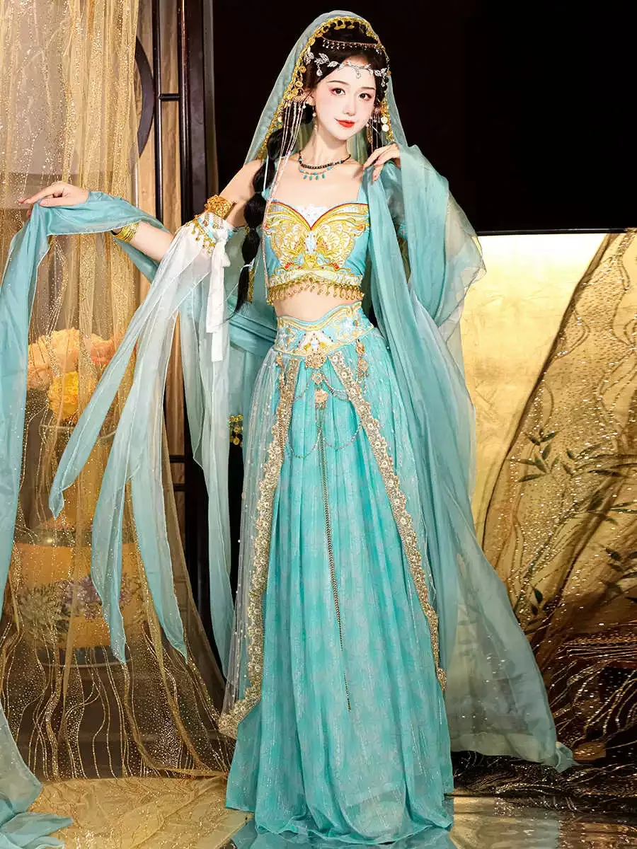 Dunhuang Fairies, Feitian Style Hanfu, Sands of Time 漠上碧烟