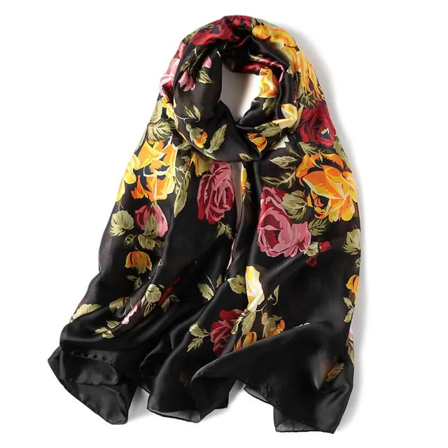 Fashion Silk Scarf Printed Bandana Shawl #5056