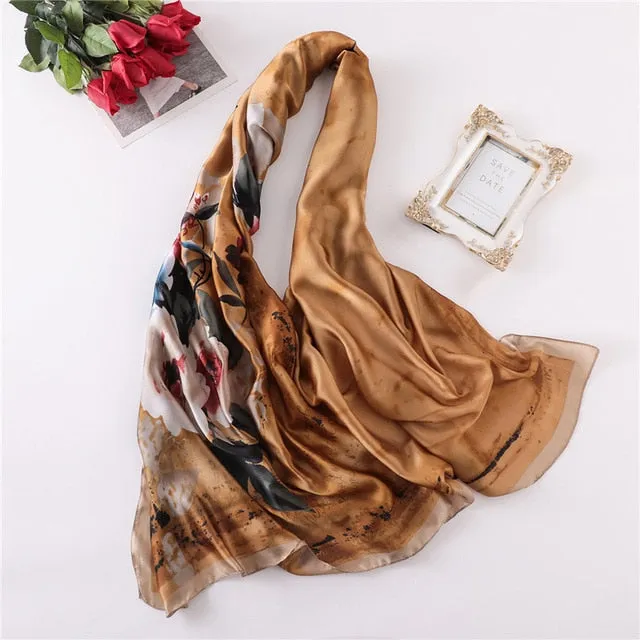 Fashion Silk Scarf Printed Bandana Shawl #5056