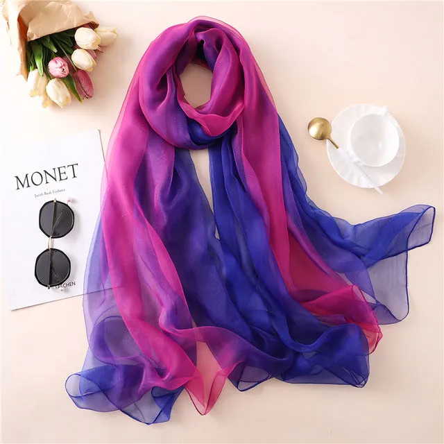 Fashion Silk Scarf Printed Bandana Shawl #BS-1