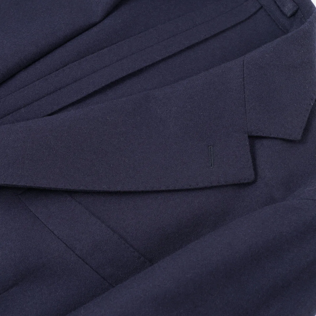 Finamore Soft-Constructed Wool Overcoat