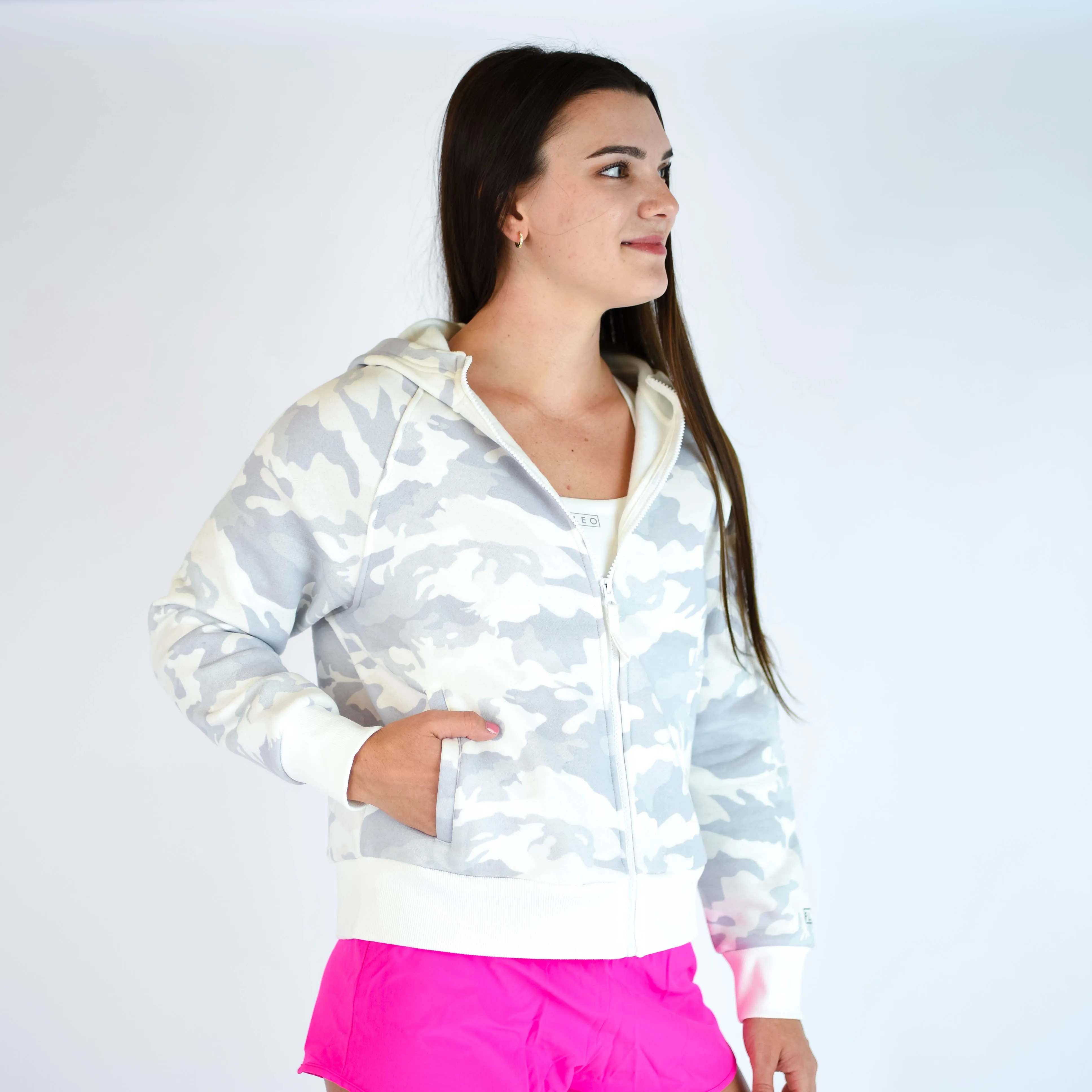 FLEO Platform Full-Zip Hoodie - White Camo