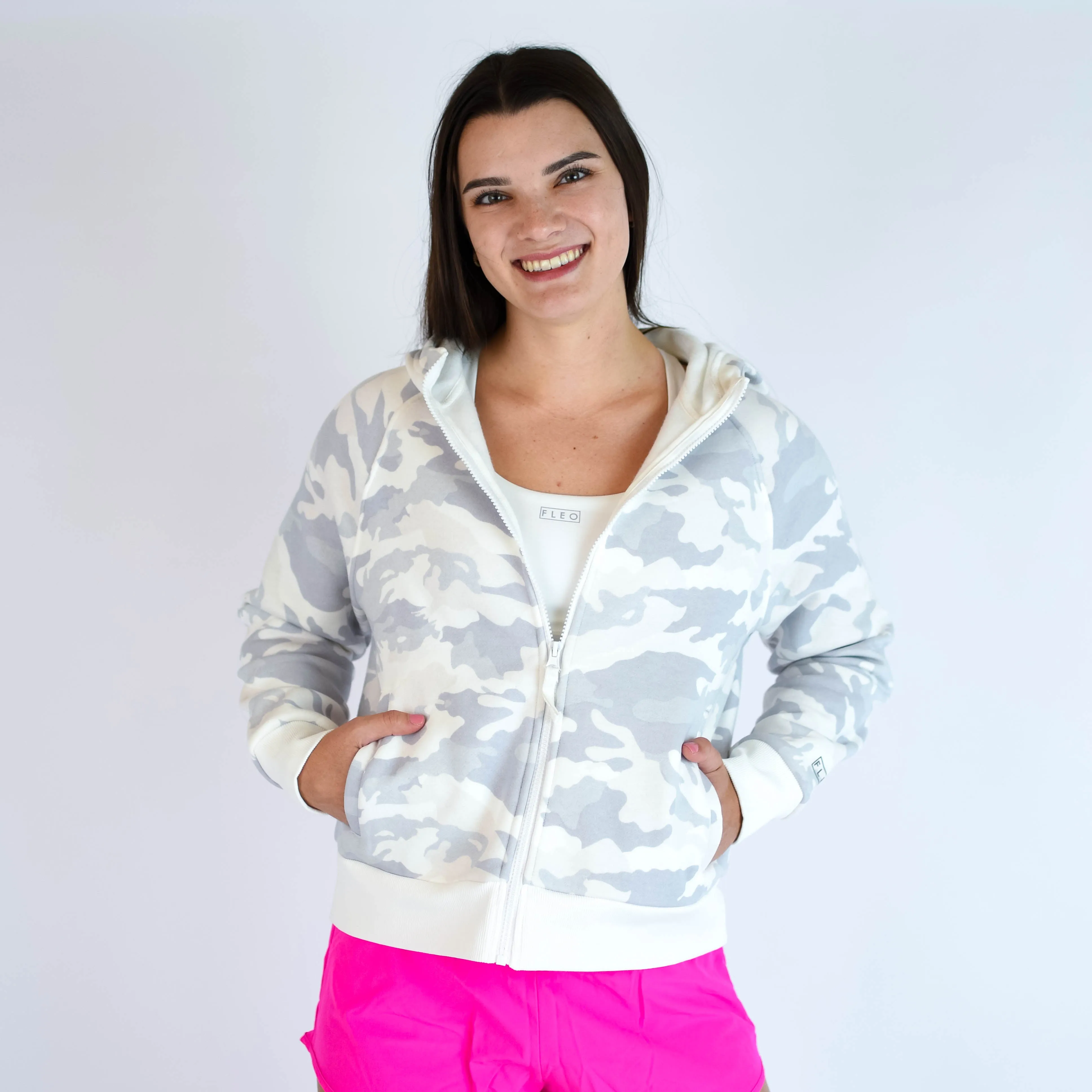 FLEO Platform Full-Zip Hoodie - White Camo