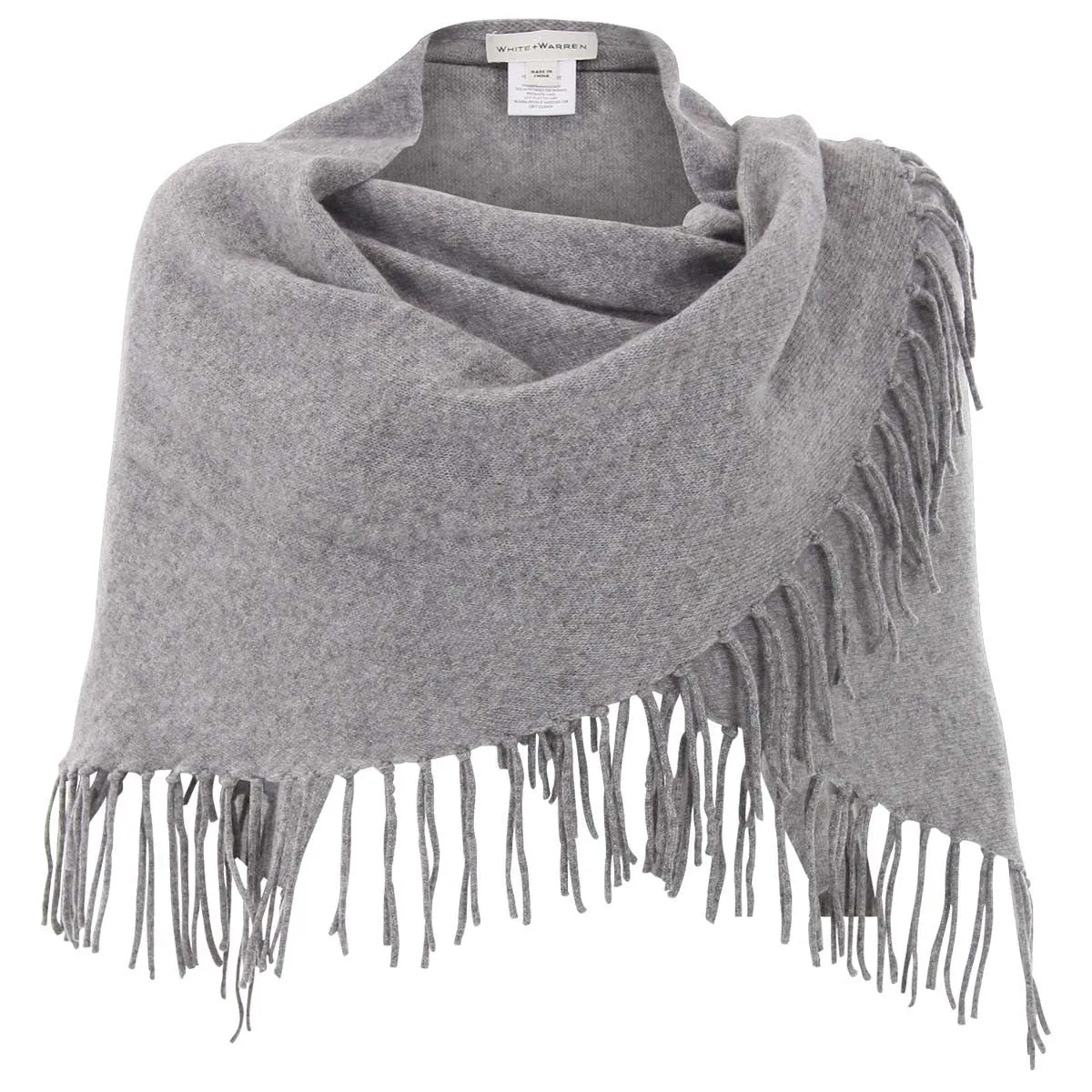 Fringe Casmere Scarf - Camel Heather