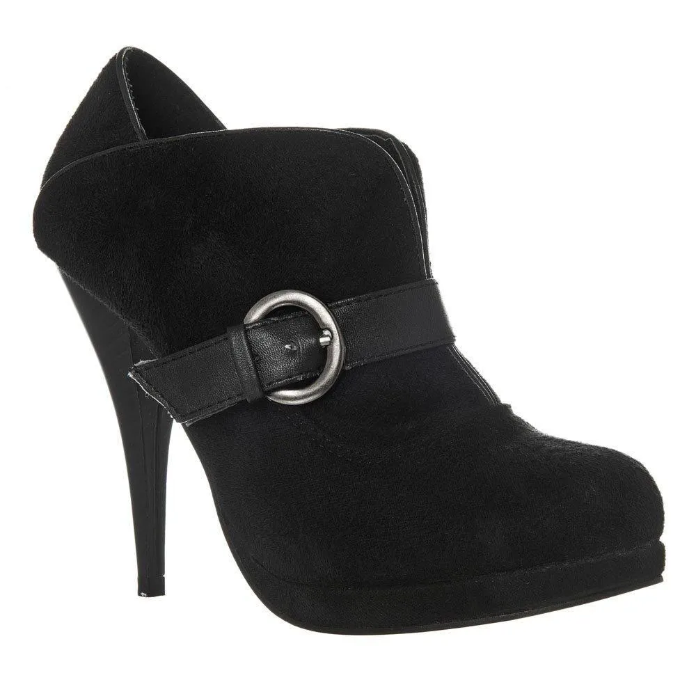 Gessica High Heel Platform Ankle Boot With Buckle On Side