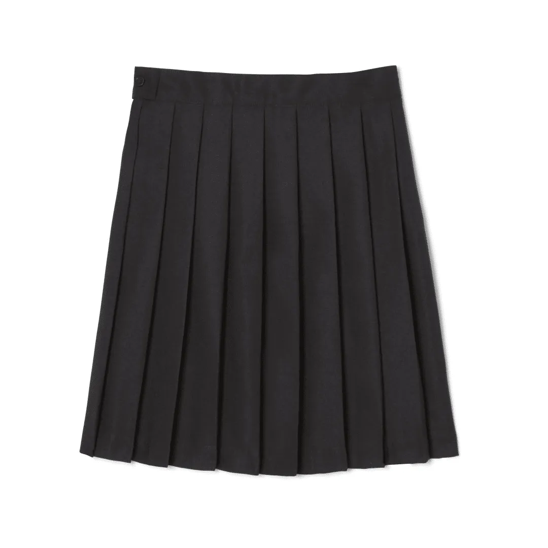 Girl's At The Knee Pleated Skirt  - Black