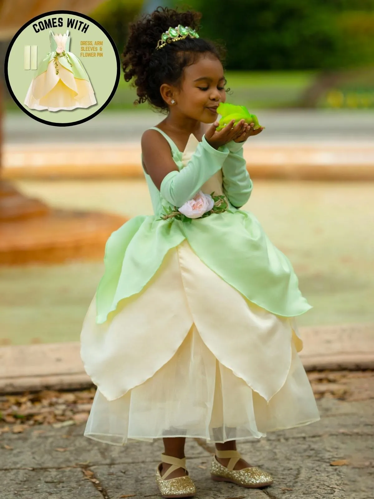 Girls Frog Princess Inspired Costume Dress