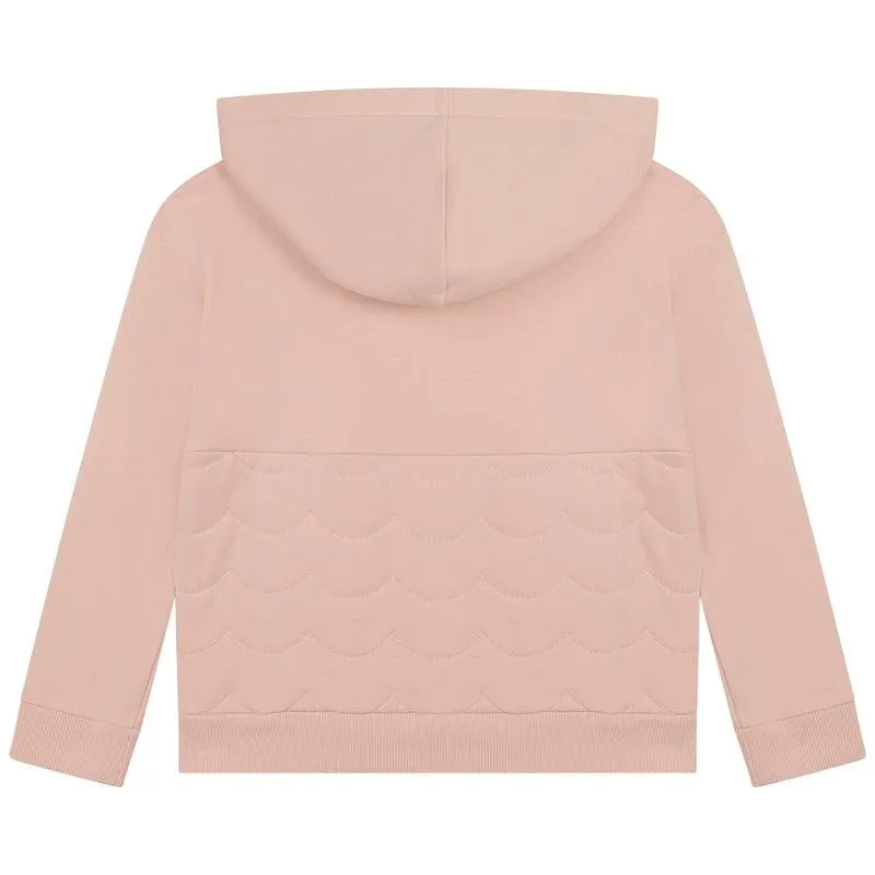 Girls Pink Padded Hoodie