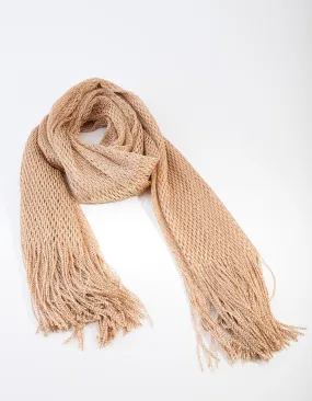 Gold Long Drape Scarf