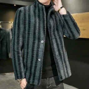 Gold Mink Woolen Coat Men's