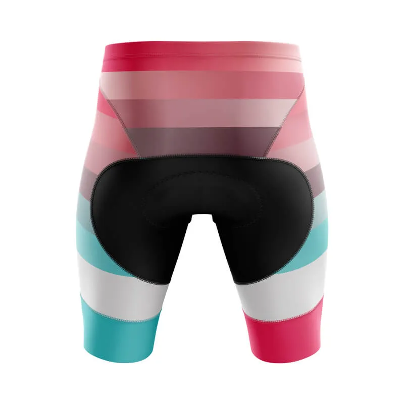 Gradient Frequency Shorts & Pants (White-Pink-Teal)