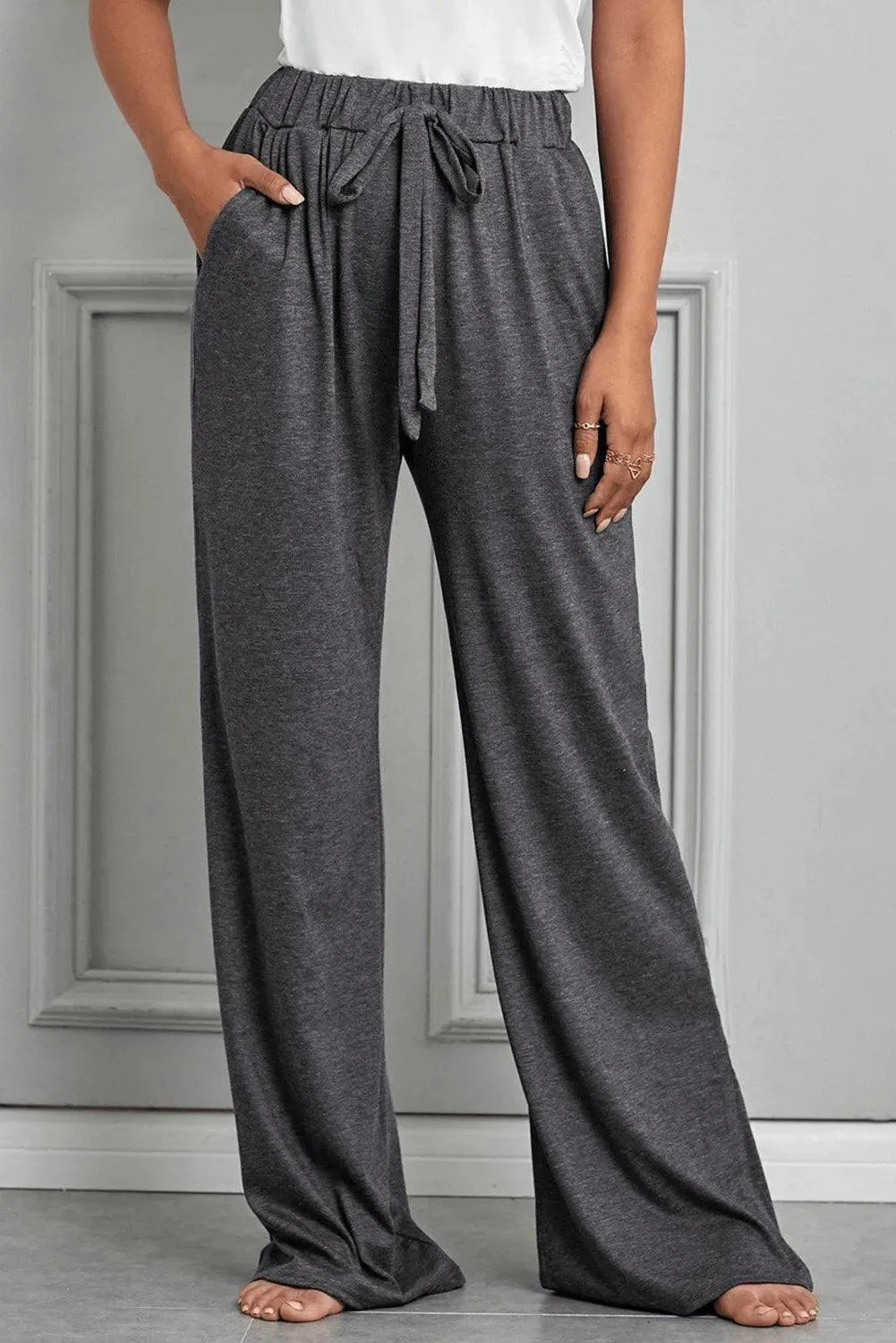 Gray Drawstring Lounge Pants