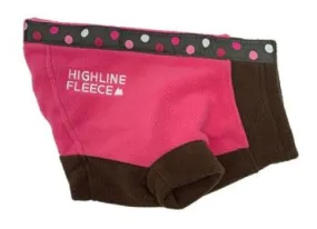 Highline Fleece Coat - Pink & Brown with Polka Dots