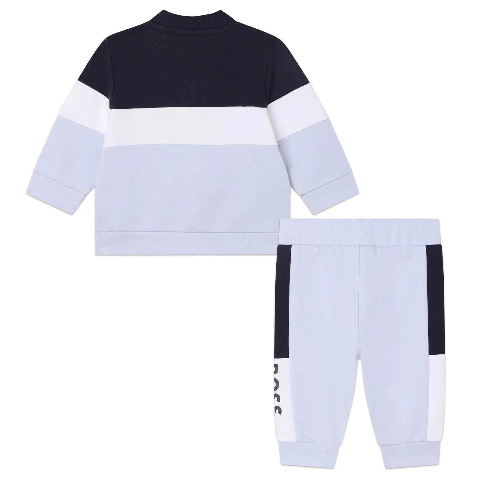 Hugo Boss Baby Boys Blue Striped Tracksuit