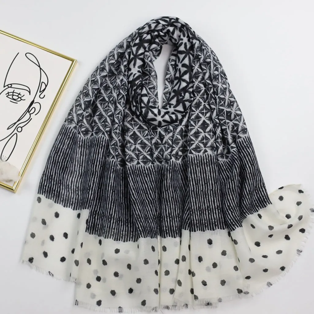 JY230332 printed scarf