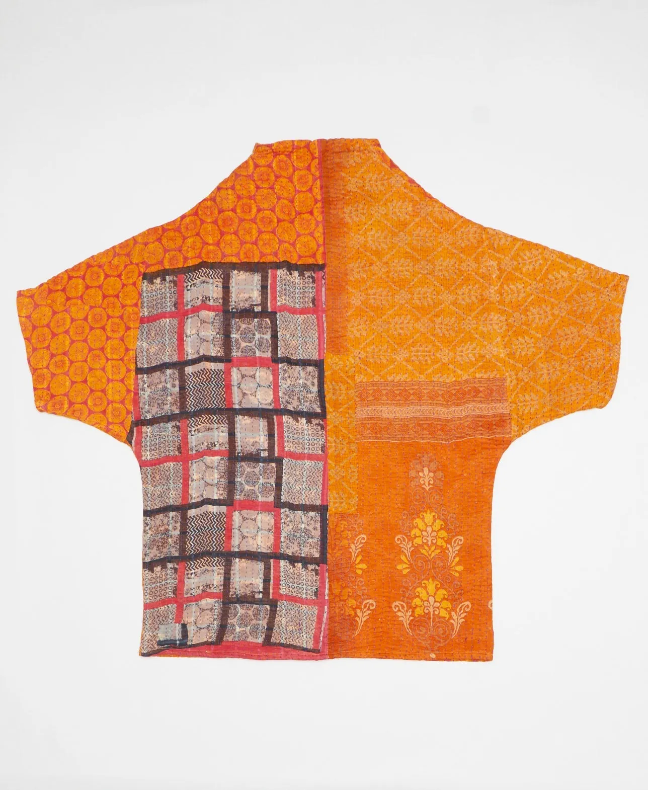 Kantha Cocoon Quilted Jacket - No. 230415 - Medium