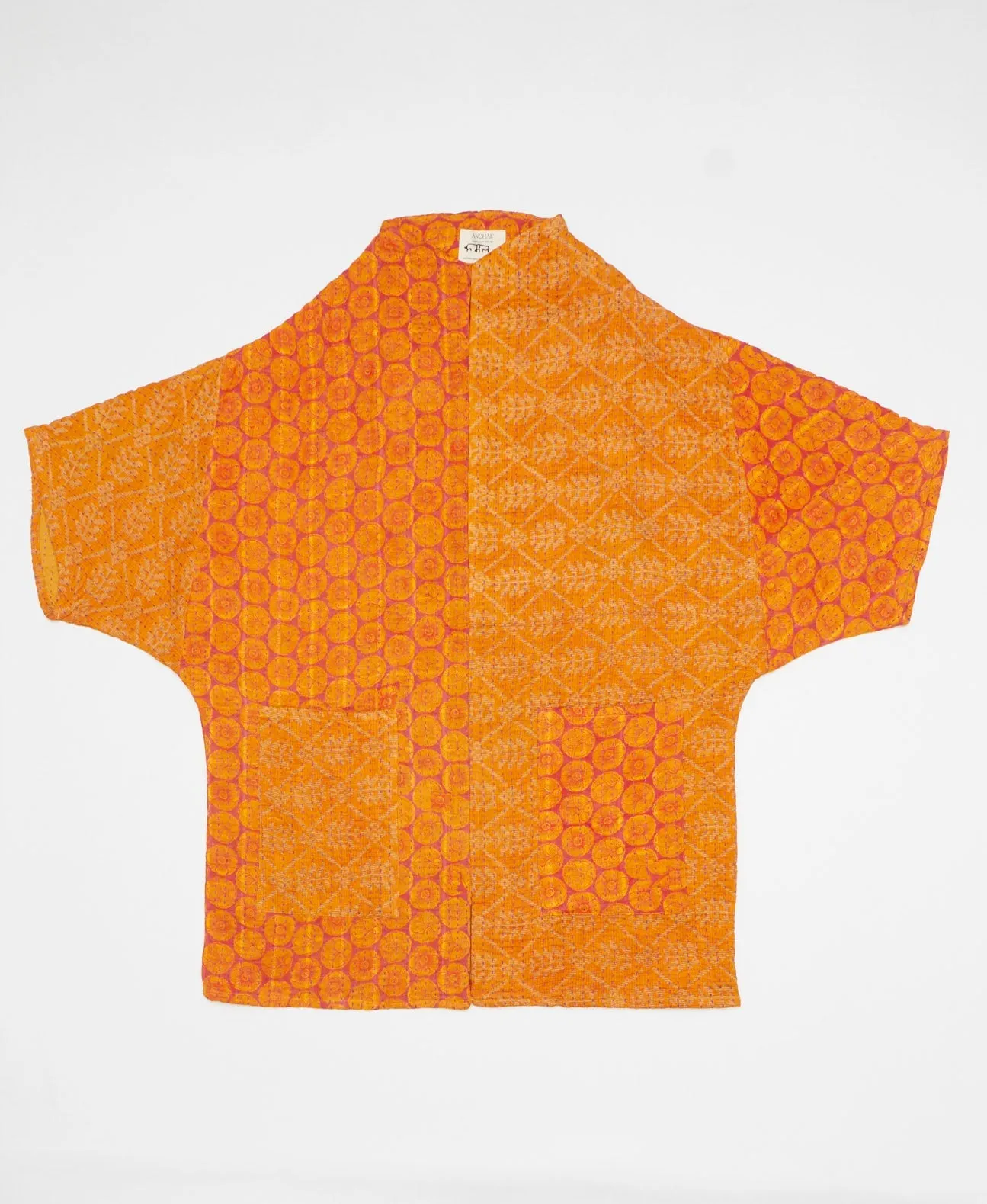 Kantha Cocoon Quilted Jacket - No. 230415 - Medium