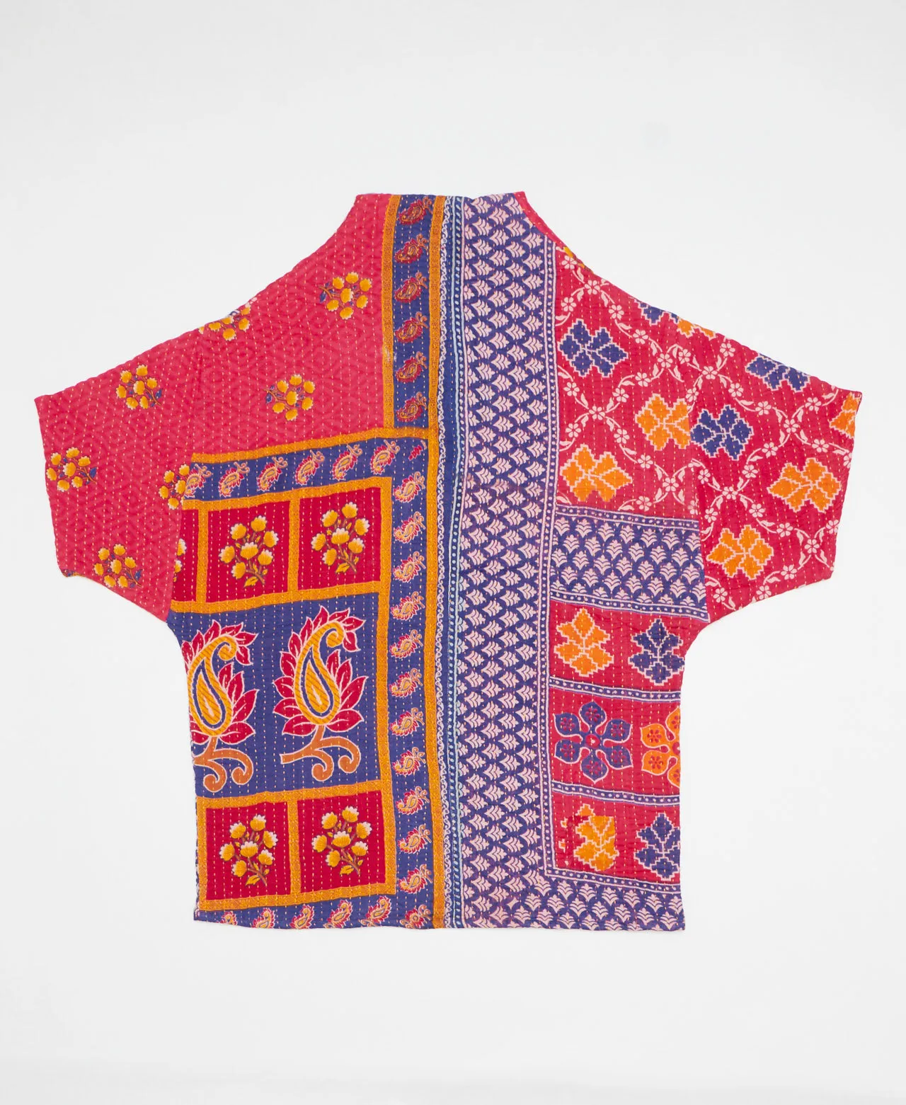 Kantha Cocoon Quilted Jacket - No. 230416 - Medium