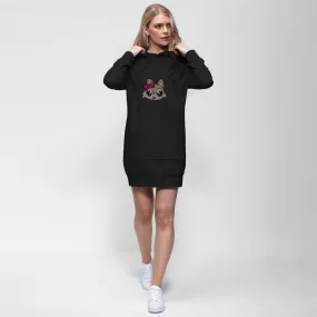 Kitty Face Premium Adult Hoodie Dress