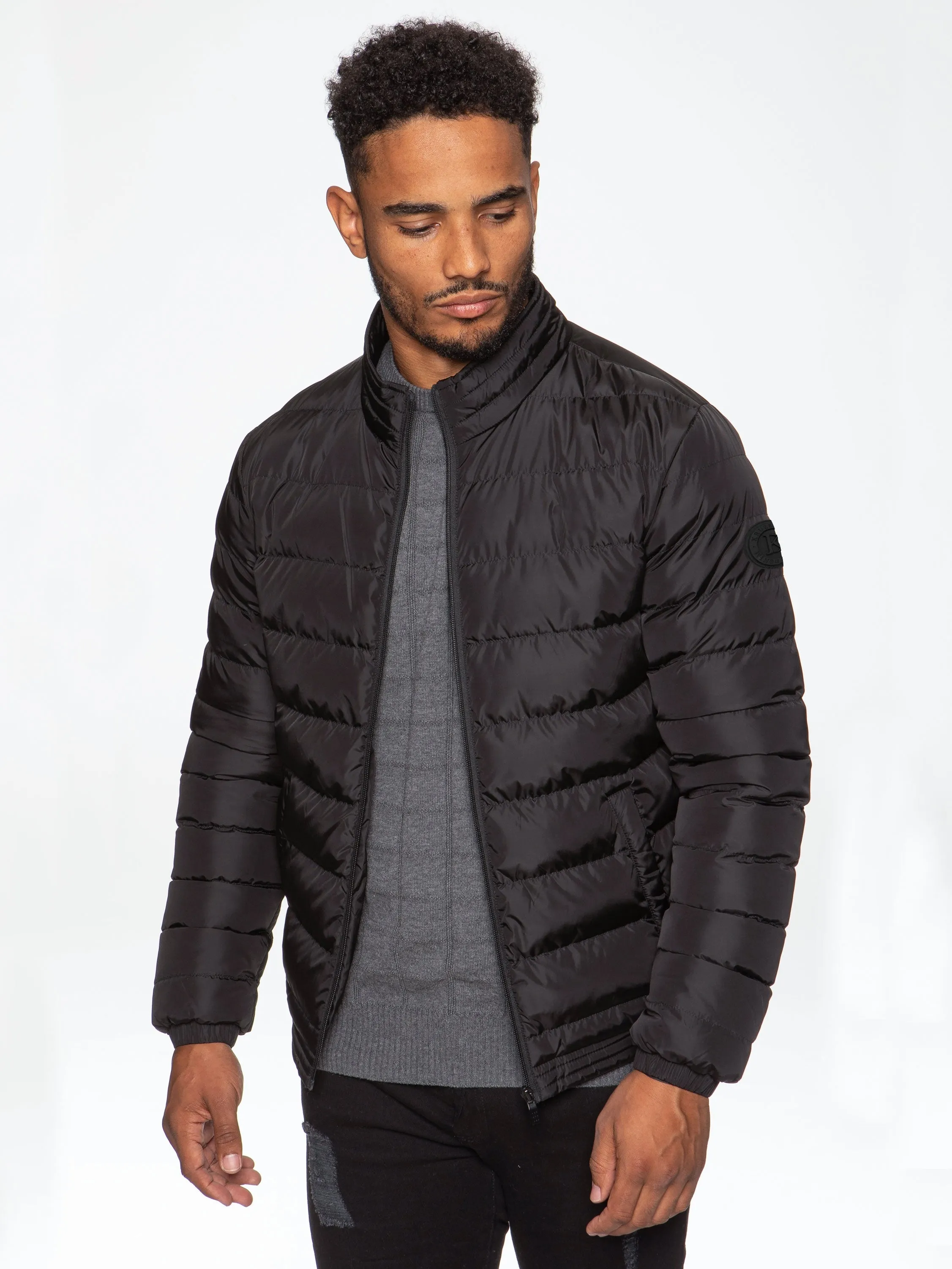 Kruze | Mens Funnel Neck Padded Jacket