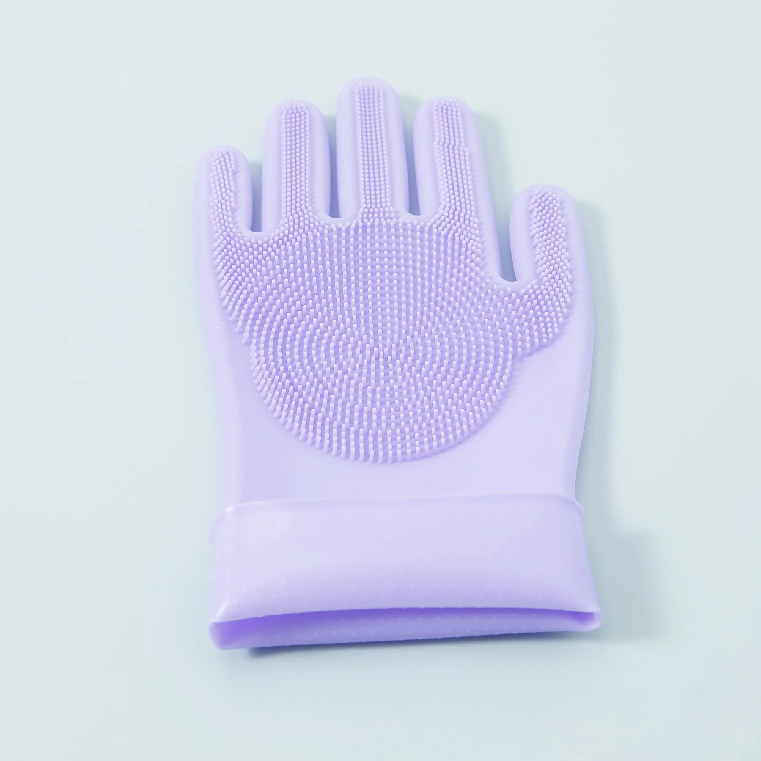 Kuber Industries Multi-Purpose Silicon Gloves For Kitchen Cleaning, Pet Grooming & Gardening|Reusable Gardening Gloves|Heat Resistant For Better Protection|Purple,Pack of3