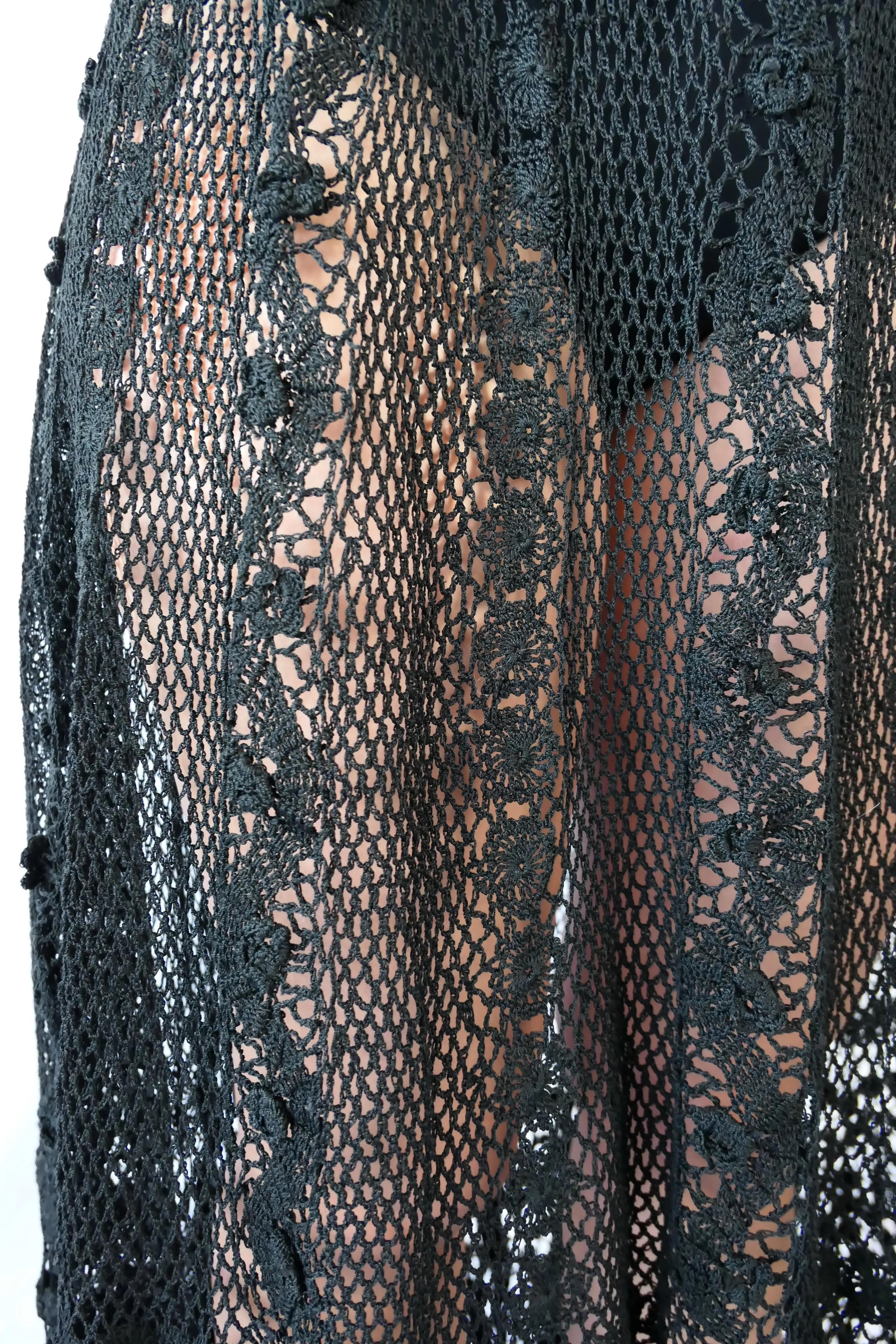 La Bohème Black Crochet Skirt