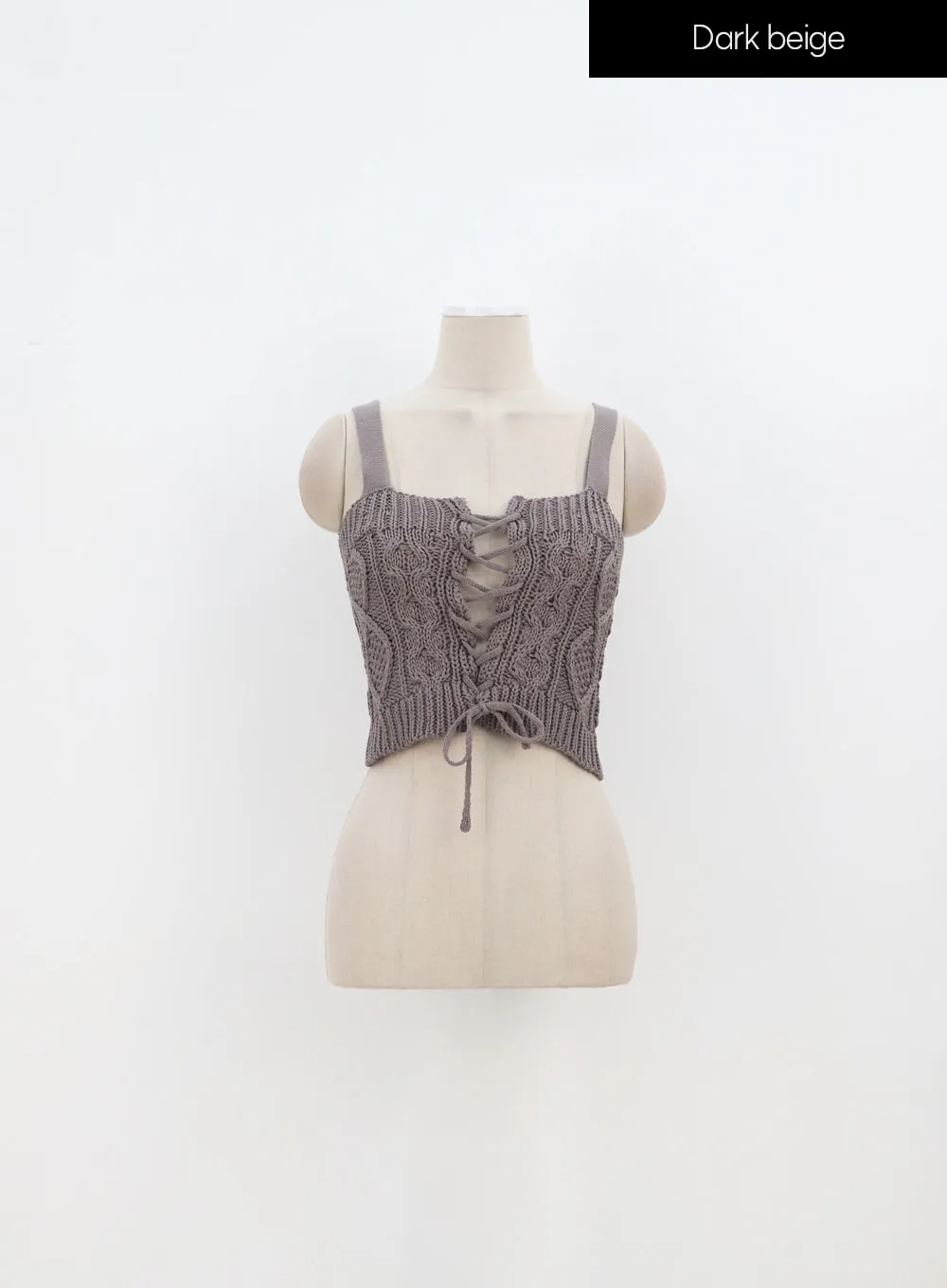 Lace-Up Knit Top IA327