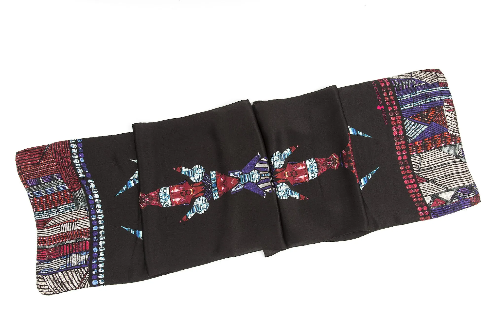 Le Chandelier Enterré Long Silk Scarf