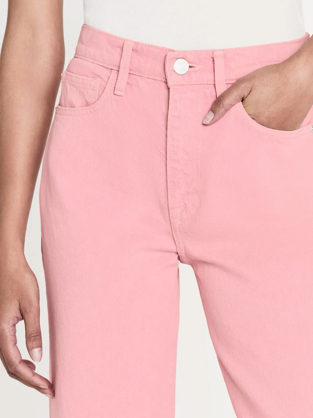 Le Jane Wide Crop -- Washed Dusty Pink